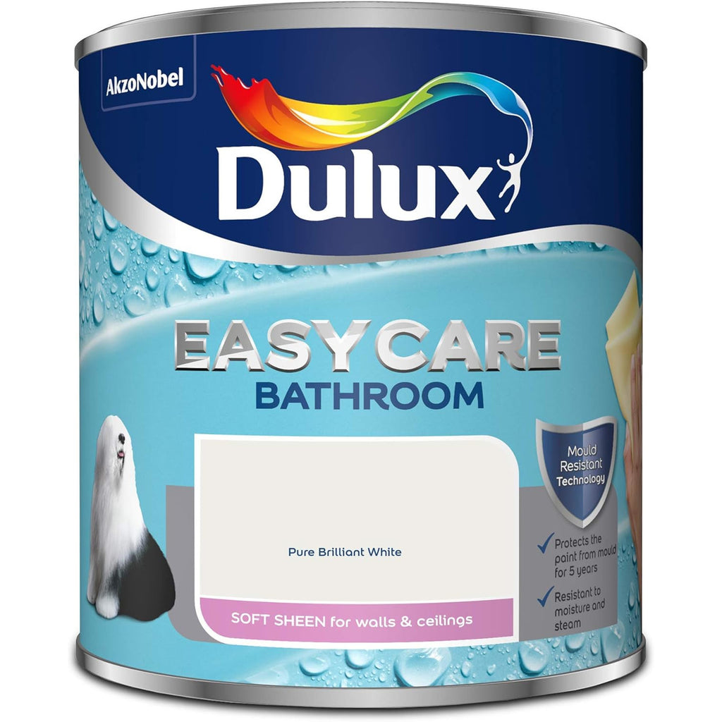Dulux Easycare Bathroom Soft Sheen 1L Pure Brilliant White