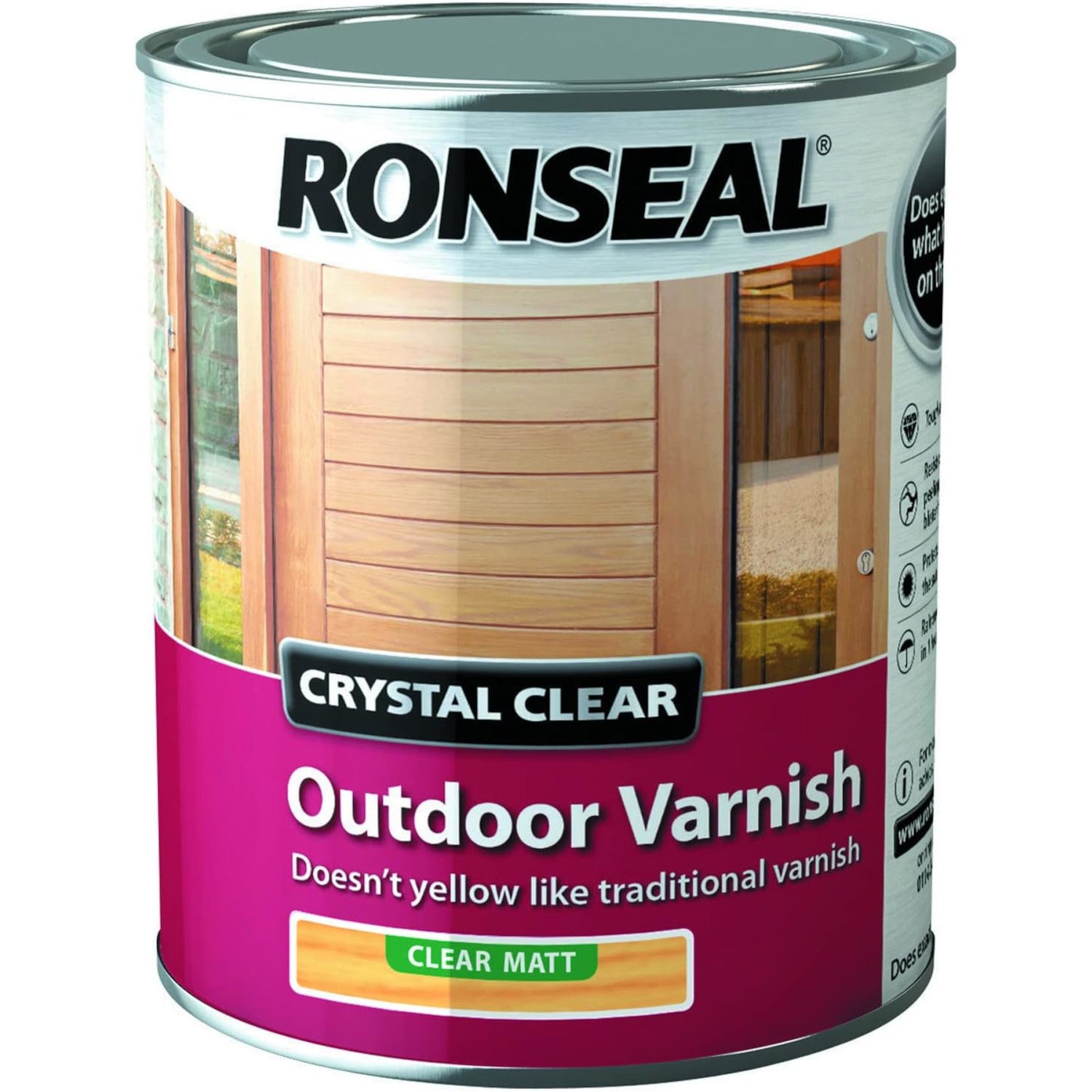 Ronseal Crystal Clear Outdoor Varnish 250ml Matt