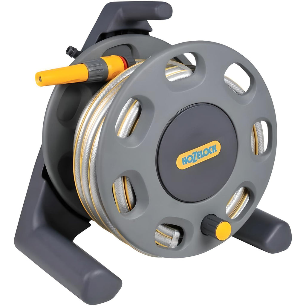 Hozelock Freestanding Compact Hose Reel With 25m Hose Reel