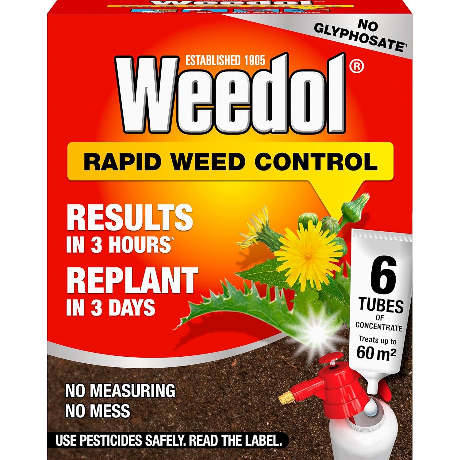 AMK® Weedol Rapid Weed Control 6 Tubes Concentrate