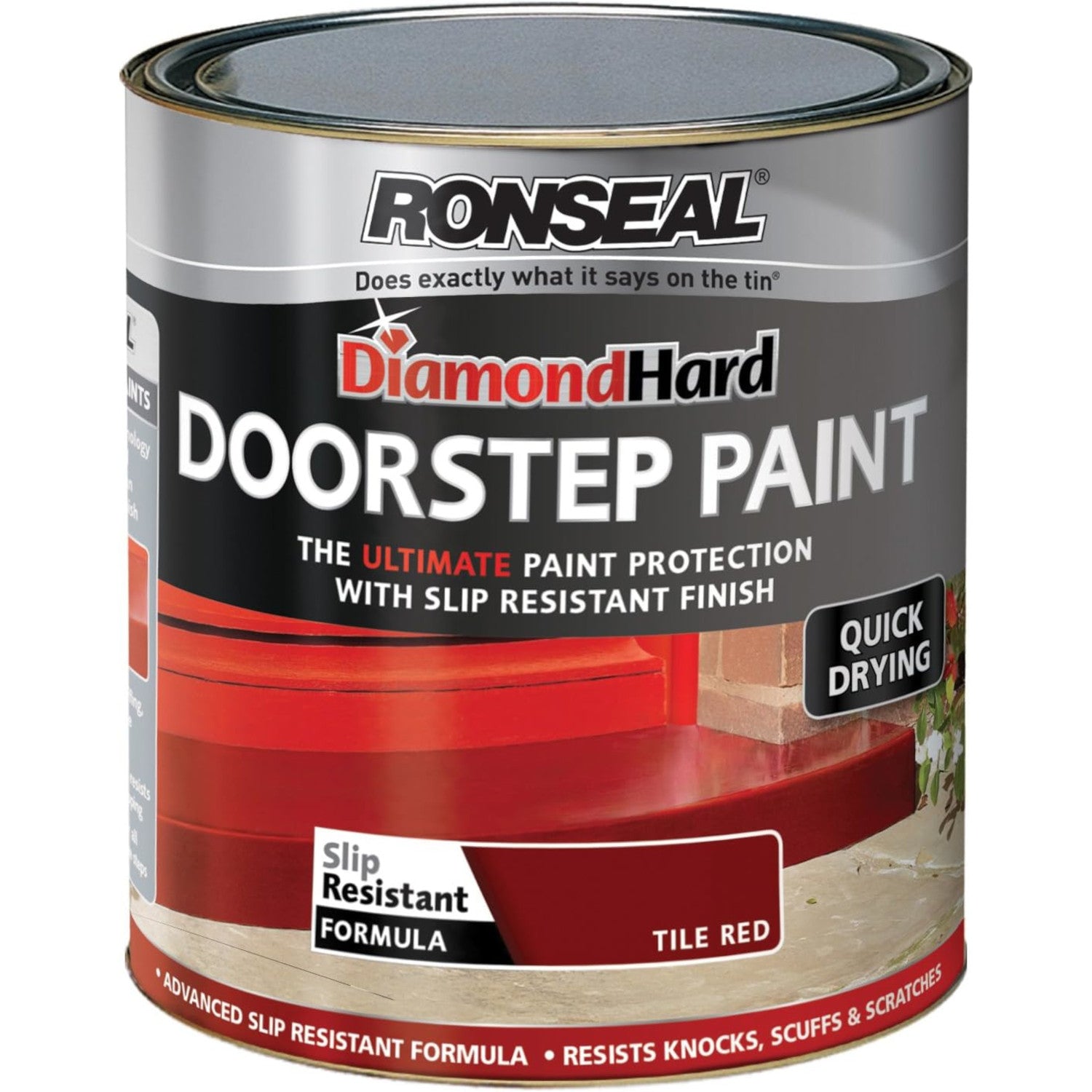 AMK® Ronseal Diamond Hard Door Step Paint 750ml Red