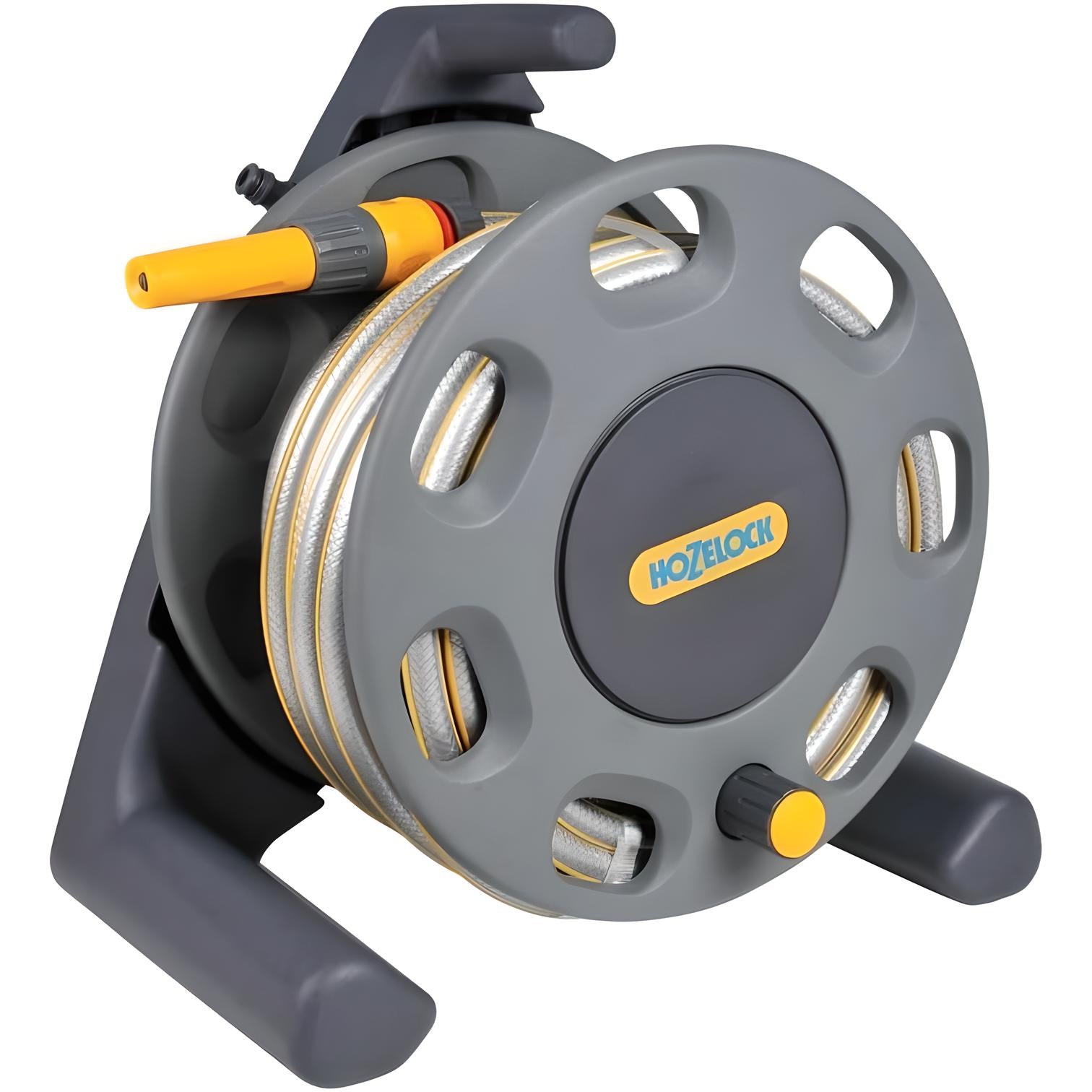 AMK® Hozelock Freestanding Compact Hose Reel With 25m Hose Reel