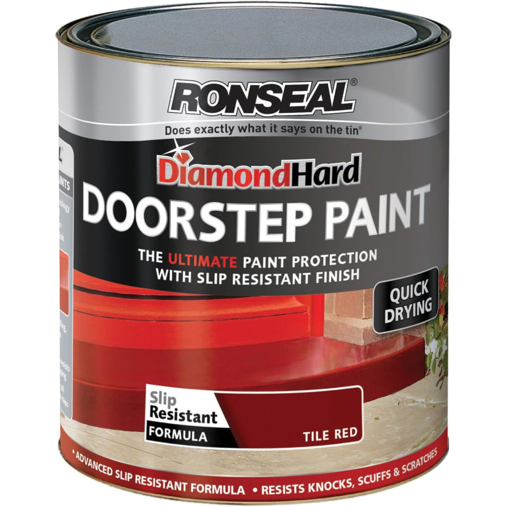 Ronseal Diamond Hard Door Step Paint 750ml Red