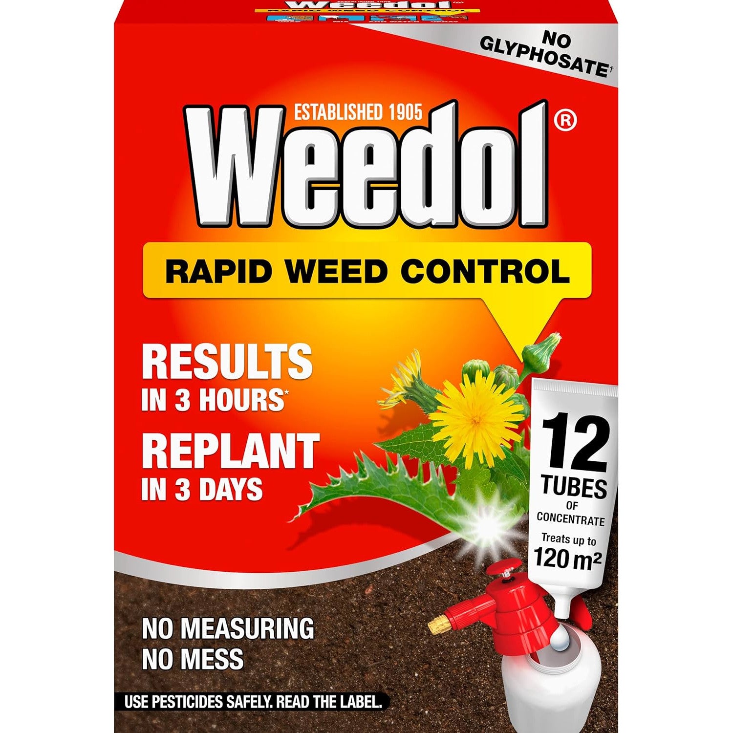 AMK® Weedol Rapid Weed Control 12 Tubes Concentrate