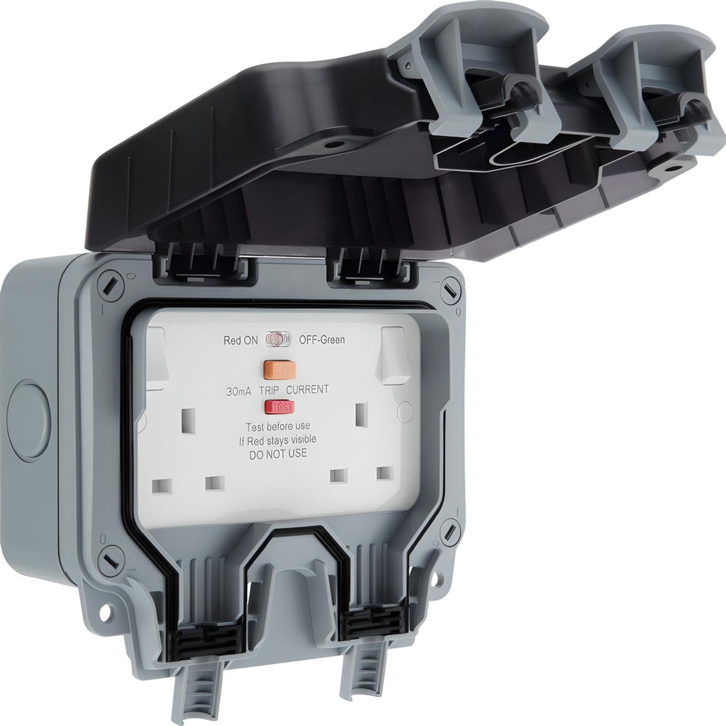 AMK® BG Outdoor Socket And RCD 2 Gang IP66