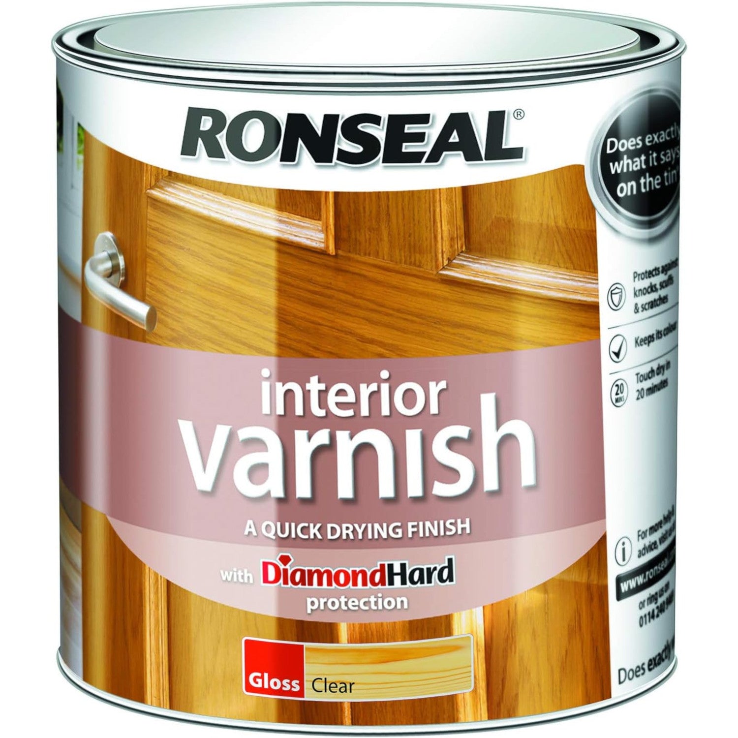 Ronseal Interior Varnish Gloss 2.5L Clear