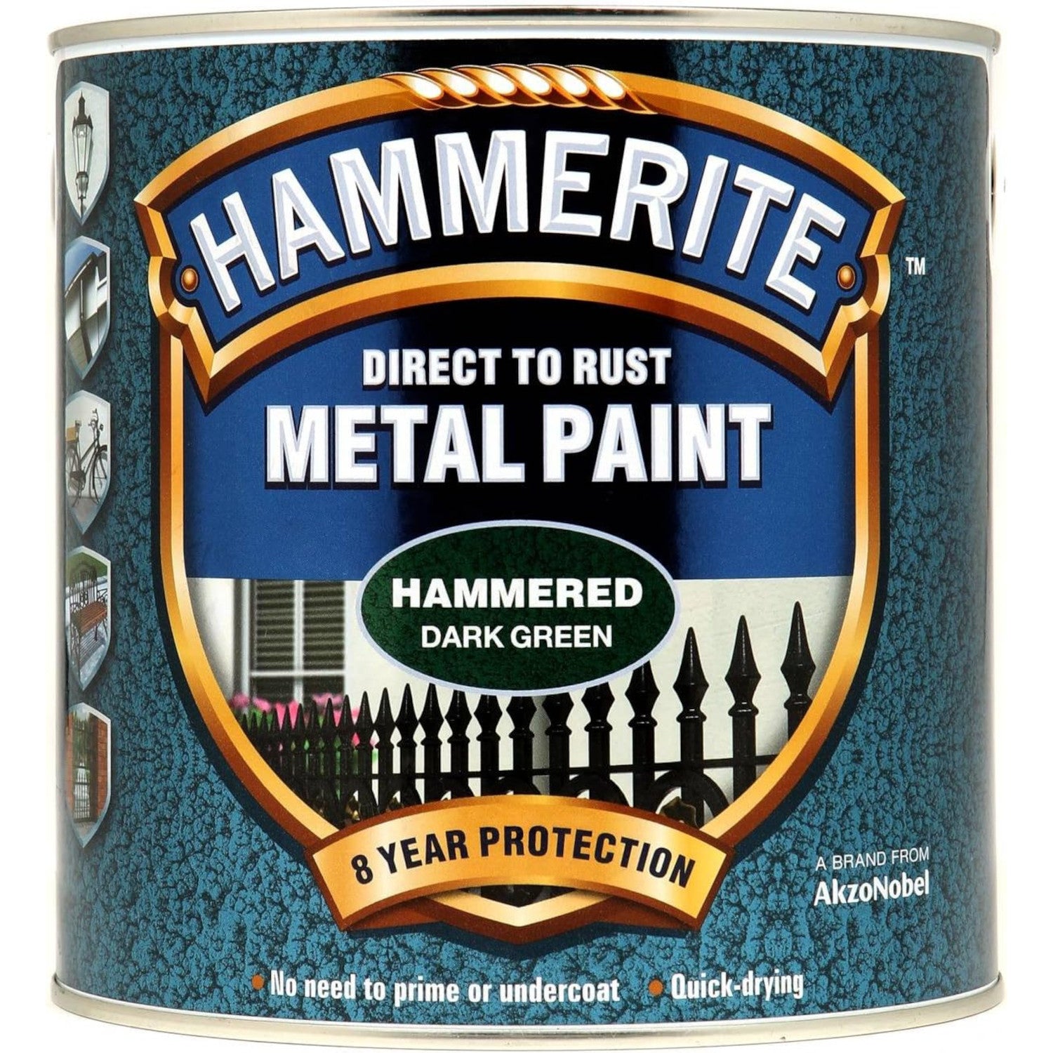 Hammerite Metal Paint Hammered 250ml Dark Green