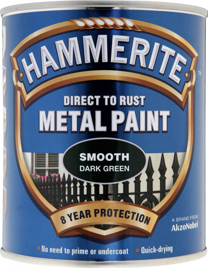 AMK® Hammerite Metal Paint Smooth 750ml Dark Green