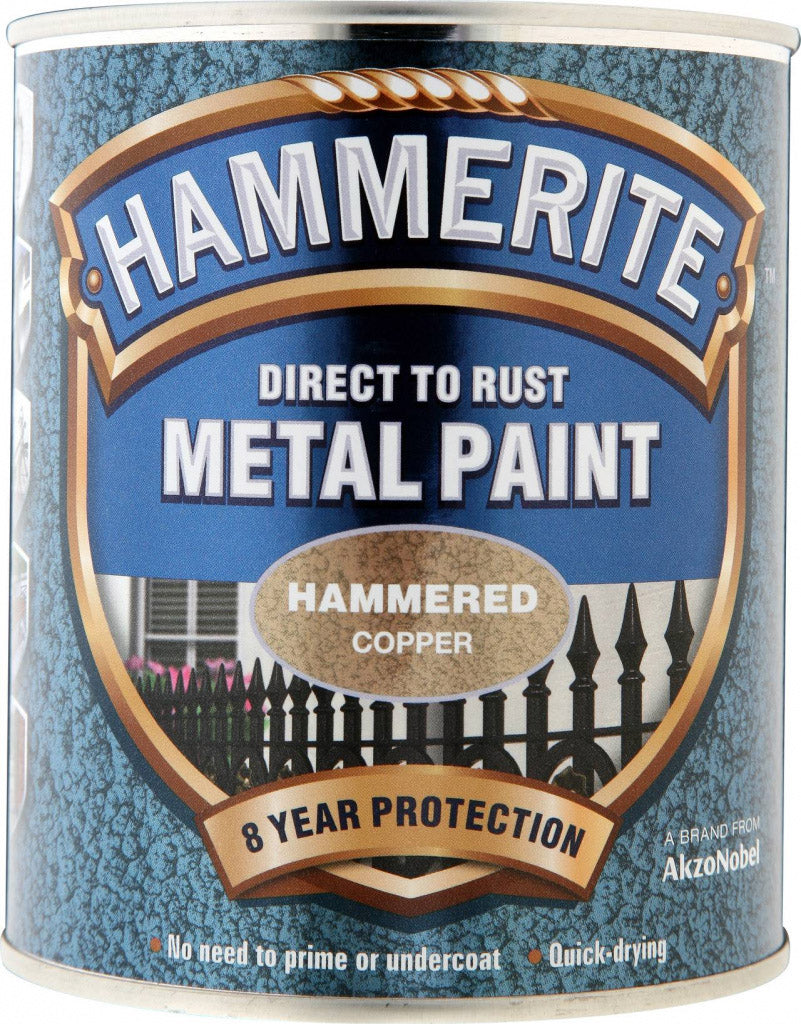 AMK® Hammerite Metal Paint Hammered 750ml Copper