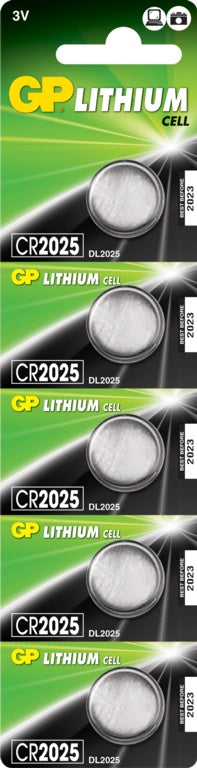 AMK® GP Lithium Button Cell Battery CR2025 Card 5