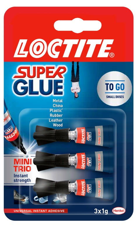 AMK® Loctite Mini Trio Super Glue 3 x 1g