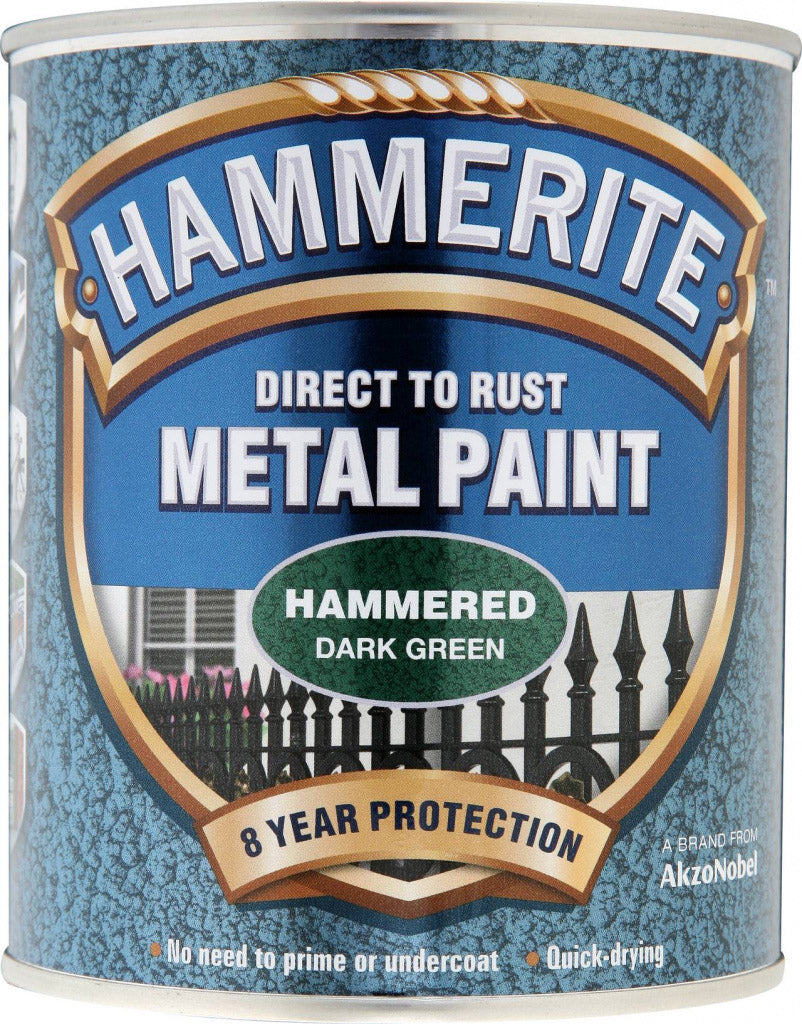 AMK® Hammerite Metal Paint Hammered 750ml Dark Green