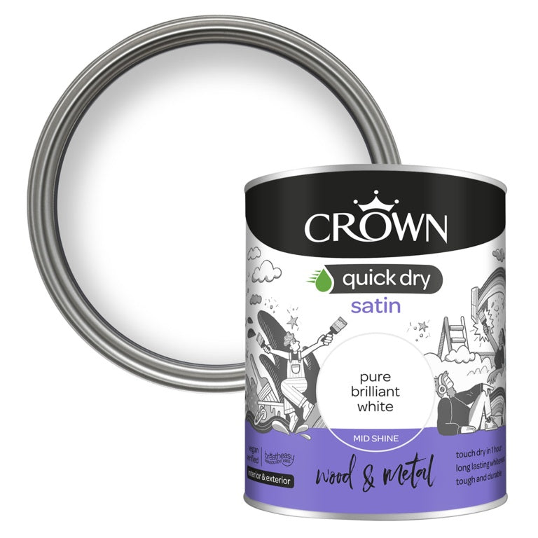 AMK® Crown Quick Dry Satin Pure Brilliant White 750ml