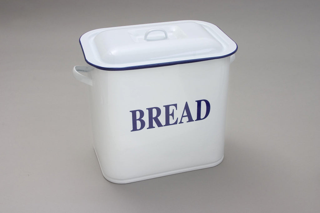 AMK® Falcon Oblong Bread Bin White 34cm