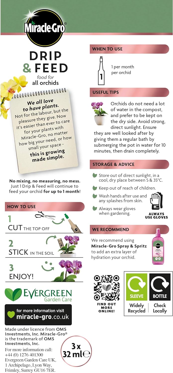 AMK® Miracle-Gro® Drip & Feed Orchid Pack 3