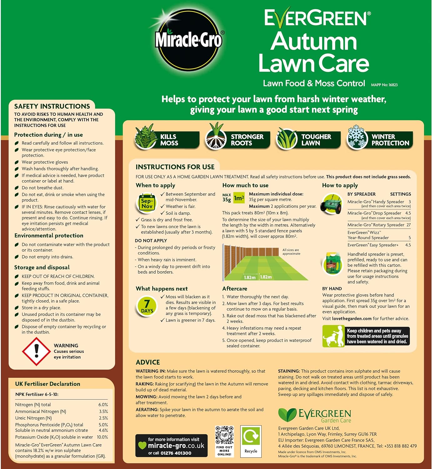 AMK® Miracle-Gro® Autumn Lawn 80m2