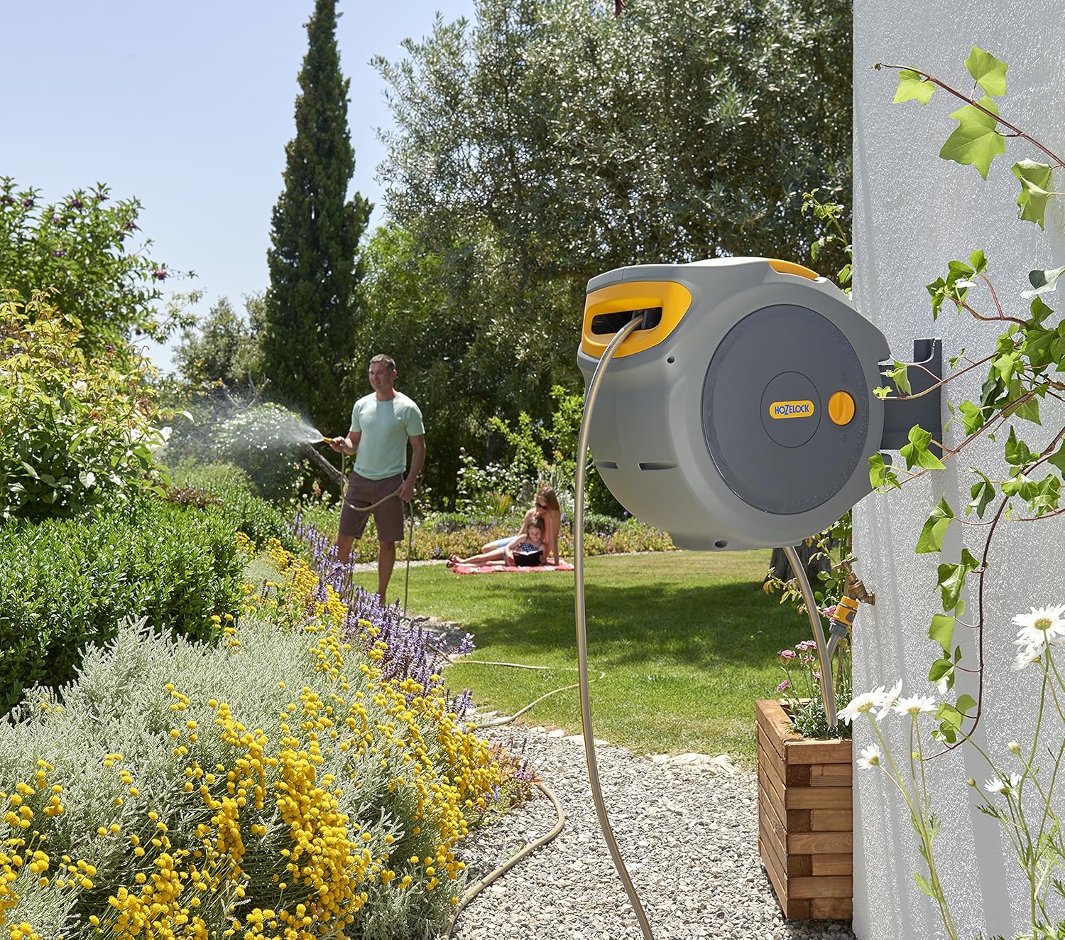 AMK® Hozelock Auto Reel Retractable Hose System 20m