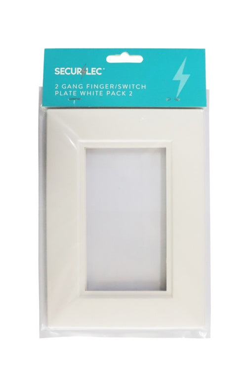 AMK® Securlec 2 Gang Finger/Switch Plate Pre-Packed (2)