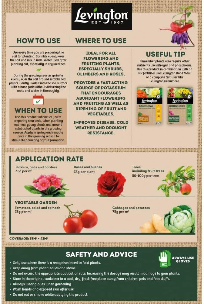 Levington Sulphate Of Potash 1.5kg