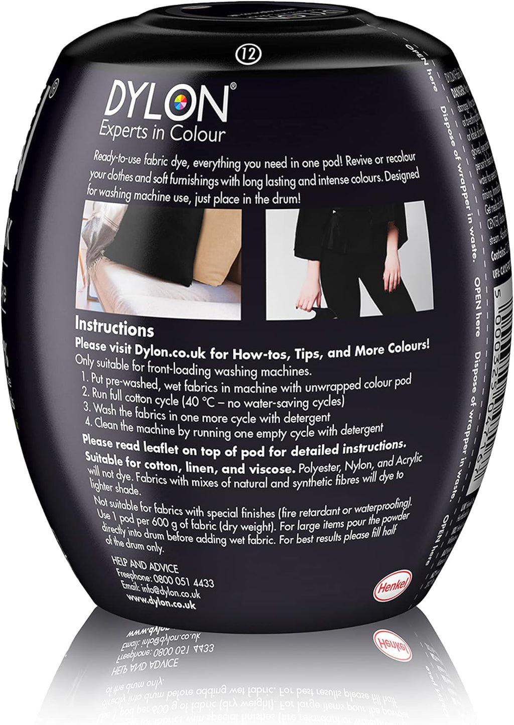 AMK® Dylon All in 1 Fabric Dye Intense Black