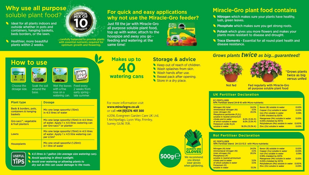 AMK® Miracle-Gro All Purpose Soluble Plant Food 500g