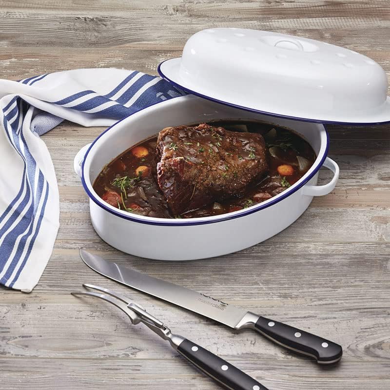 Falcon Falcon Oval Roaster - Traditional White 30cm x 21.5cm x 14.5D