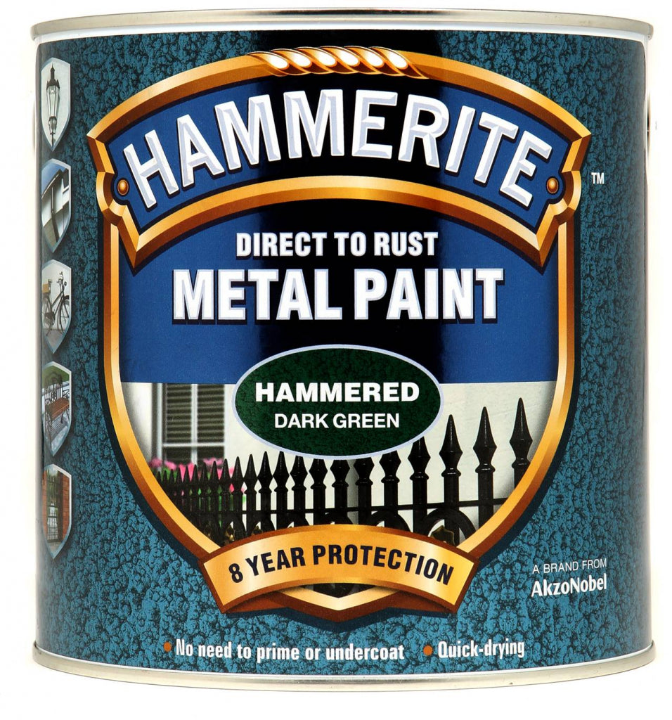 AMK® Hammerite Metal Paint Hammered 2.5L Dark Green