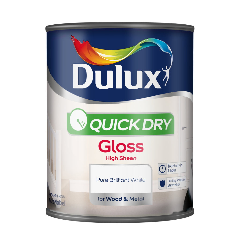 AMK® Dulux Quick Dry Gloss 2.5L Pure Brilliant White