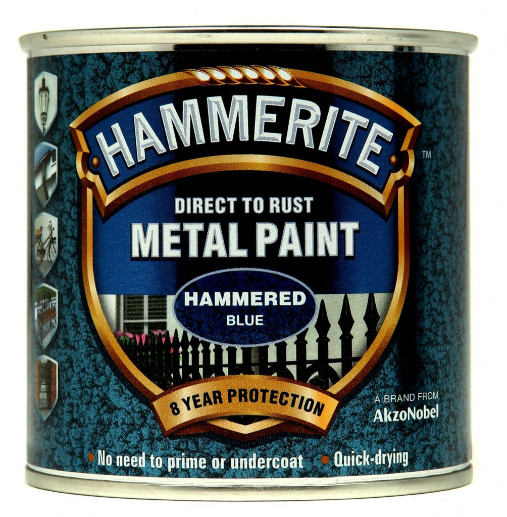 AMK® Hammerite Metal Paint Hammered 250ml Blue