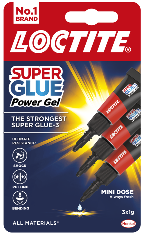 AMK® Loctite Super Glue Power Gel Mini Trio 3 x 1g