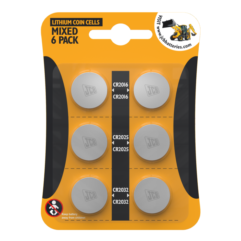 AMK® JCB Lithium 6 Pack Coin Cell