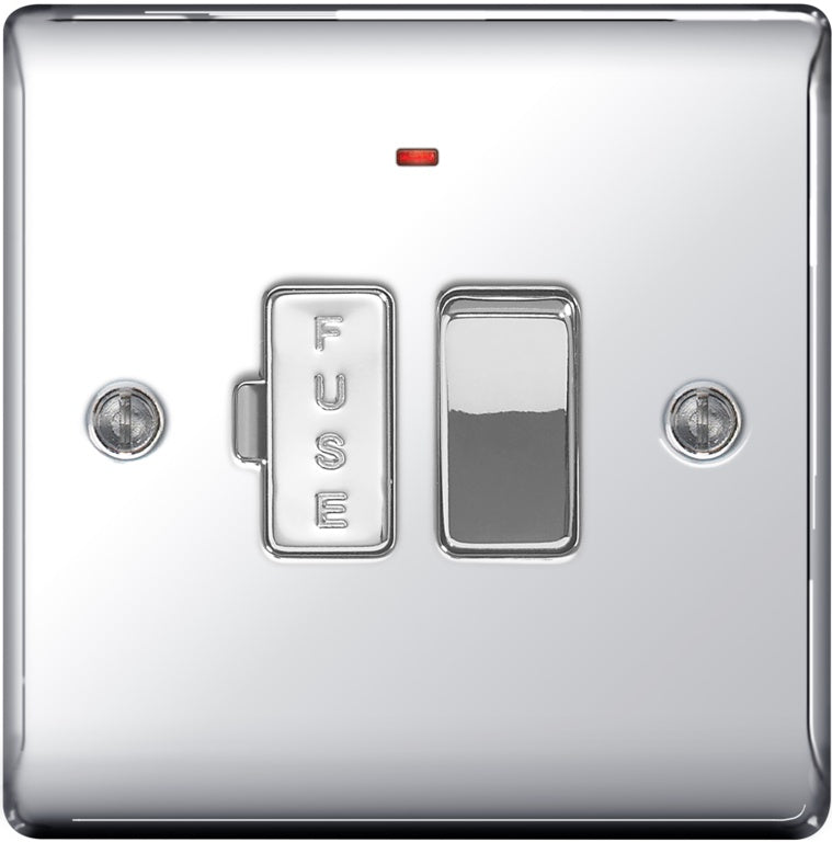 AMK® BG Chrome Switched Fused Connection Neon 13a