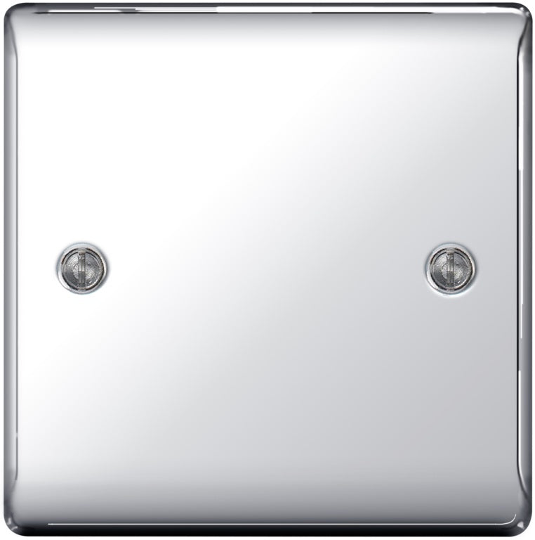 AMK® BG Metal Chrome Blank Plate 1 Gang