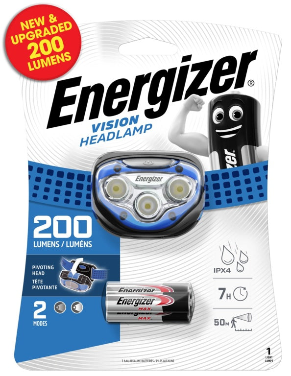 AMK® Energizer Vision Headlight 80 Lumens 3 x AAA