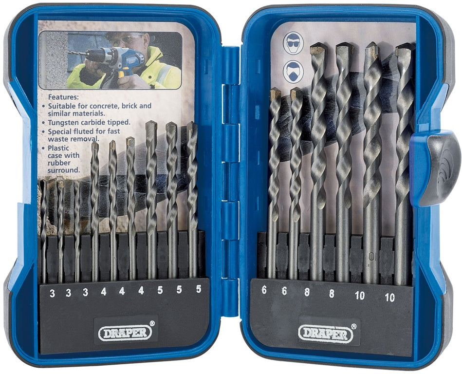AMK® Draper Masonry Drill Bit Set 15 Piece