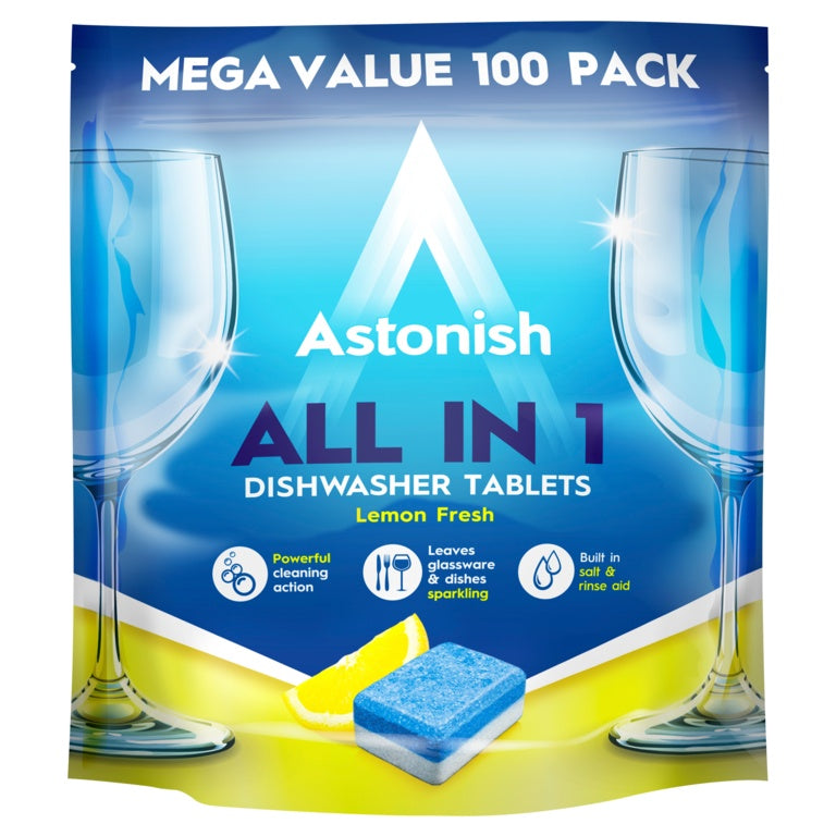 AMK® Astonish All In 1 Dishwasher Tablets 100 Tabs