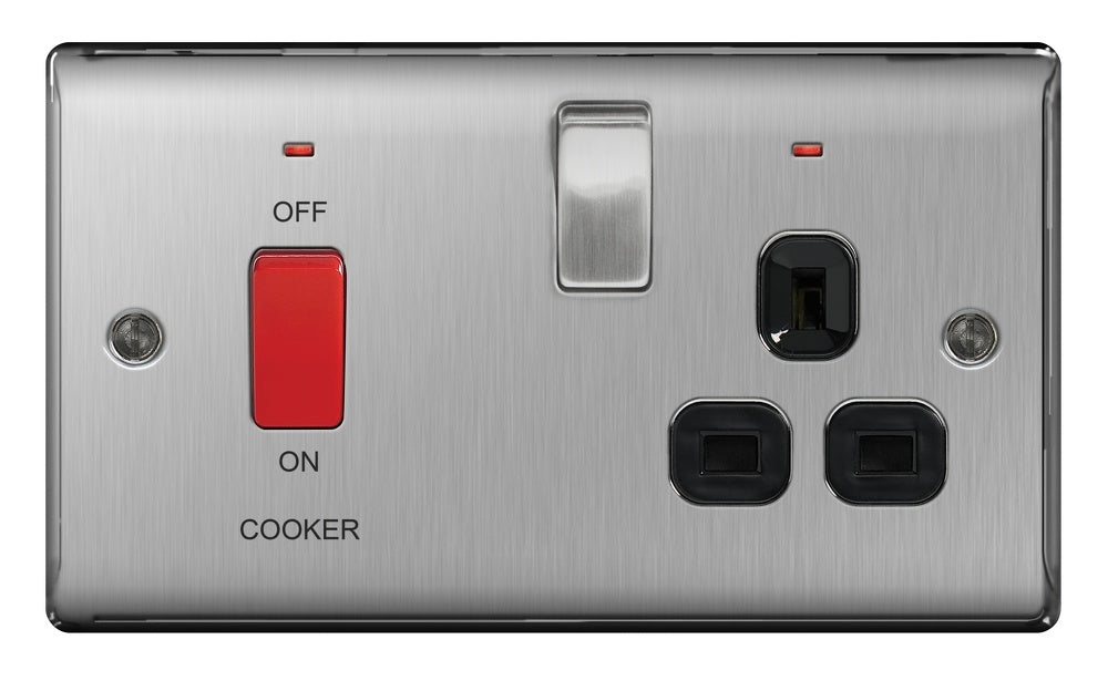 AMK® BG 45a Cooker Connection Unit Switched Black