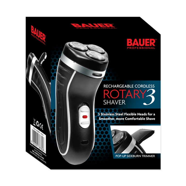 AMK® Bauer Smooth Action Cordless Rotary 3 shaver 3-Head rechargeable