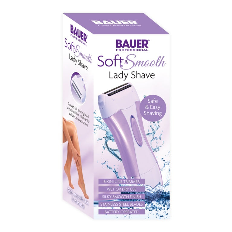 AMK® Bauer Soft and Smooth lady shave Battery operated