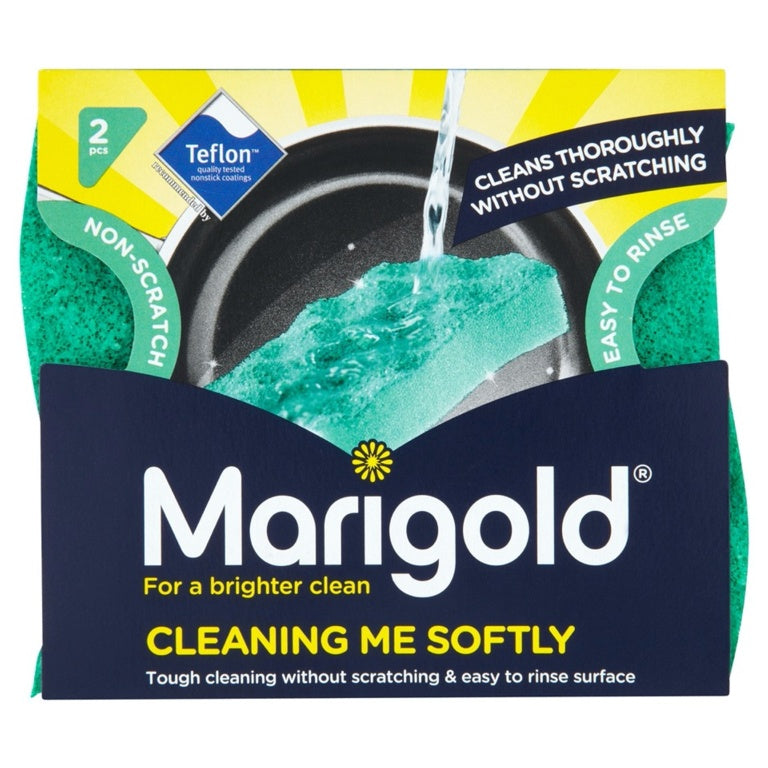AMK® Marigold Cleaning Me Softly Non Scratch Scourer Pack 2