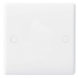 AMK® BG White Round Edge Blank Plate 1 Gang