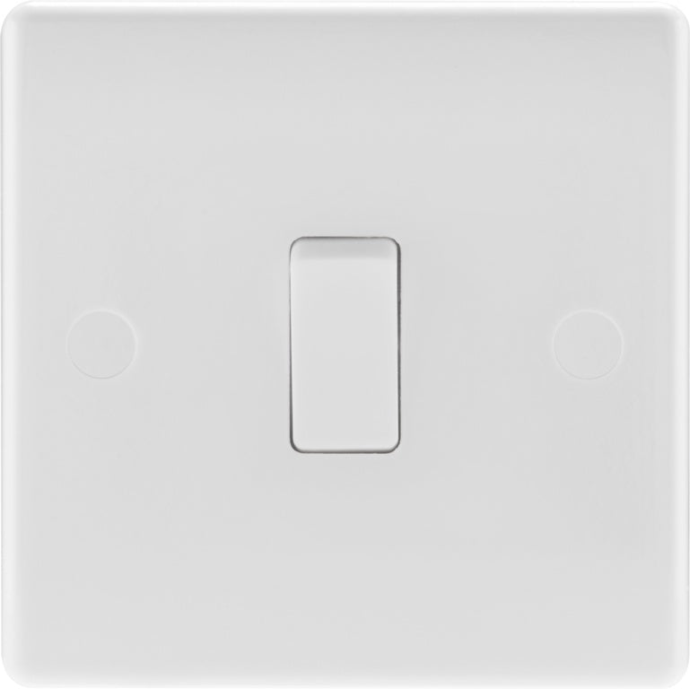 AMK® BG 2 Way White Round Edge Switch 1 Gang