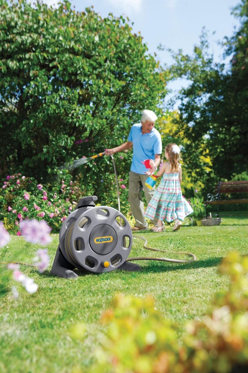 Hozelock Freestanding Compact Hose Reel With 25m Hose Reel