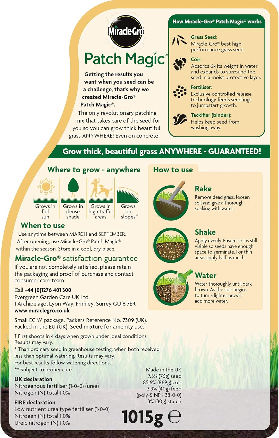 AMK® Miracle-Gro® Patch Magic Jug 1015g