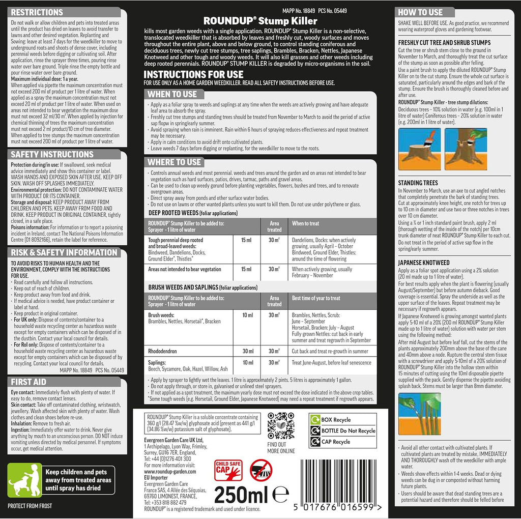 AMK® Roundup Tree Stump & Rootkiller 250ml