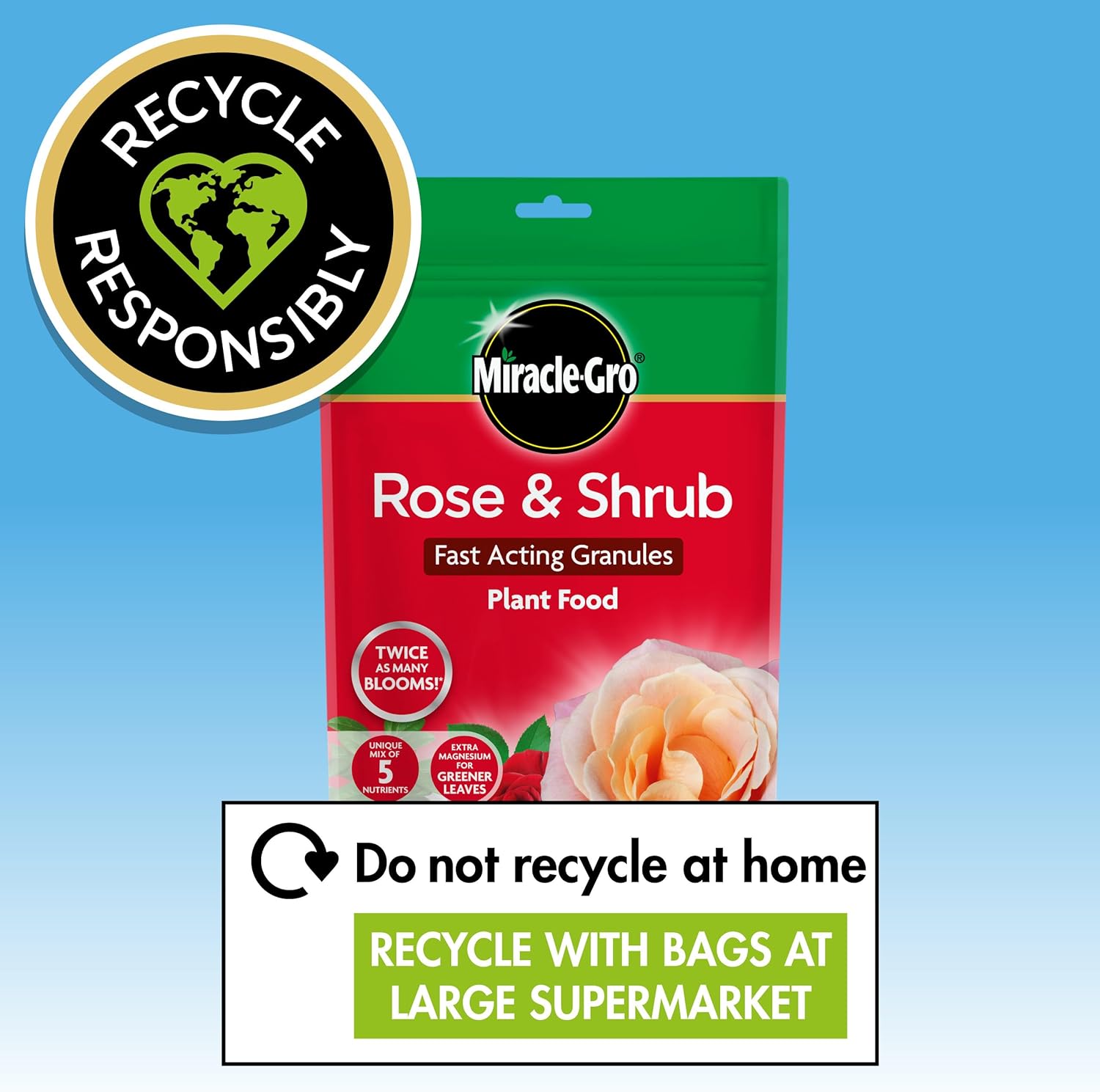 AMK® Miracle-Gro® Rose & Shrub Plant Food 750gm Pouch