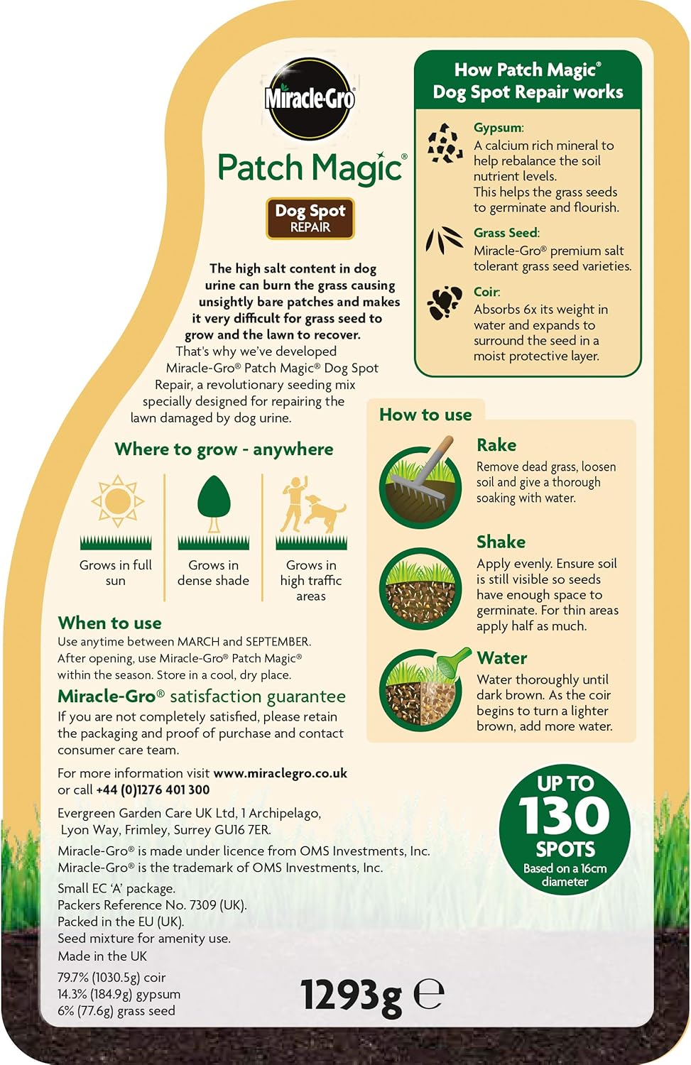 Miracle-Gro® Patch Magic Dog Spot Repair Jug 1293g