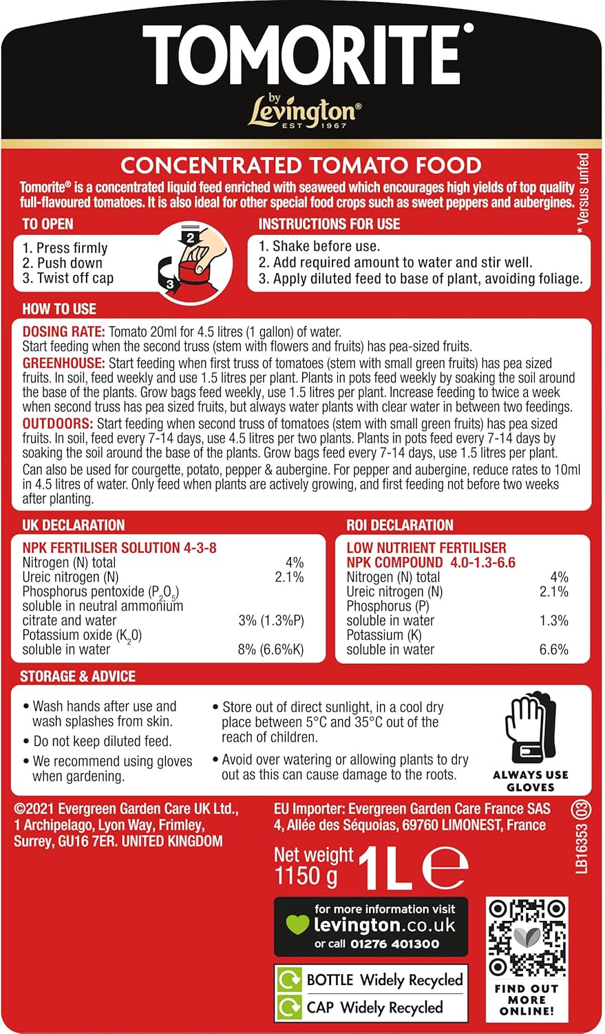 AMK® Levington Tomorite 500ml