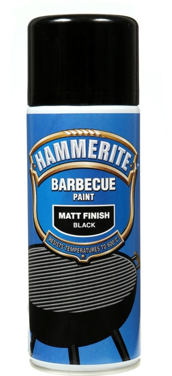 AMK® Hammerite Barbecue Paint 400ml Aerosol Matt Black
