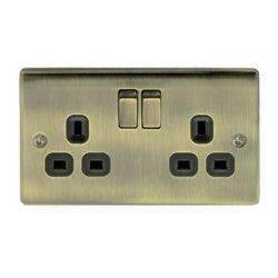 AMK® BG 2 Gang Socket Antique Brass